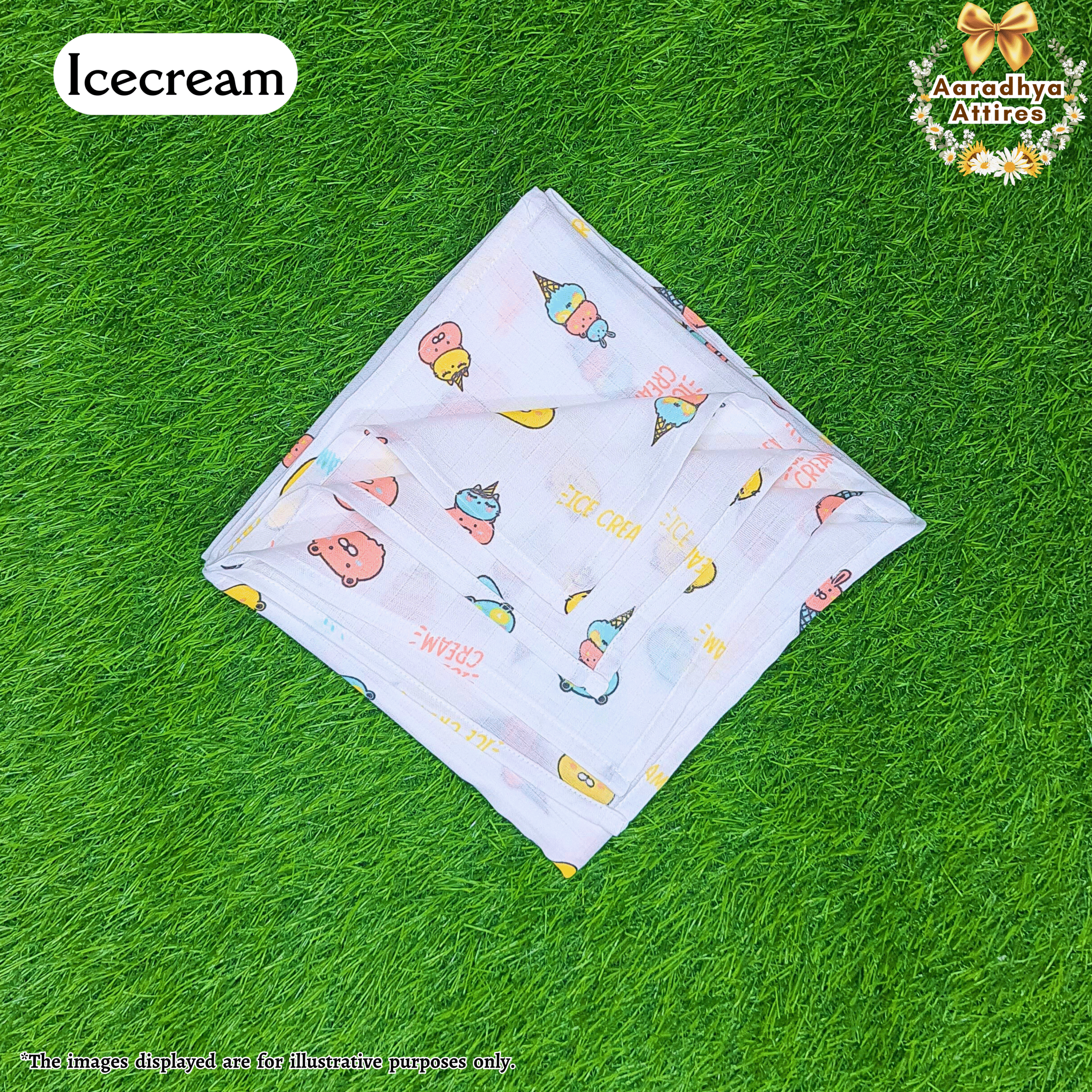 Swaddle - Icecream Stack- 100cm X 100cm