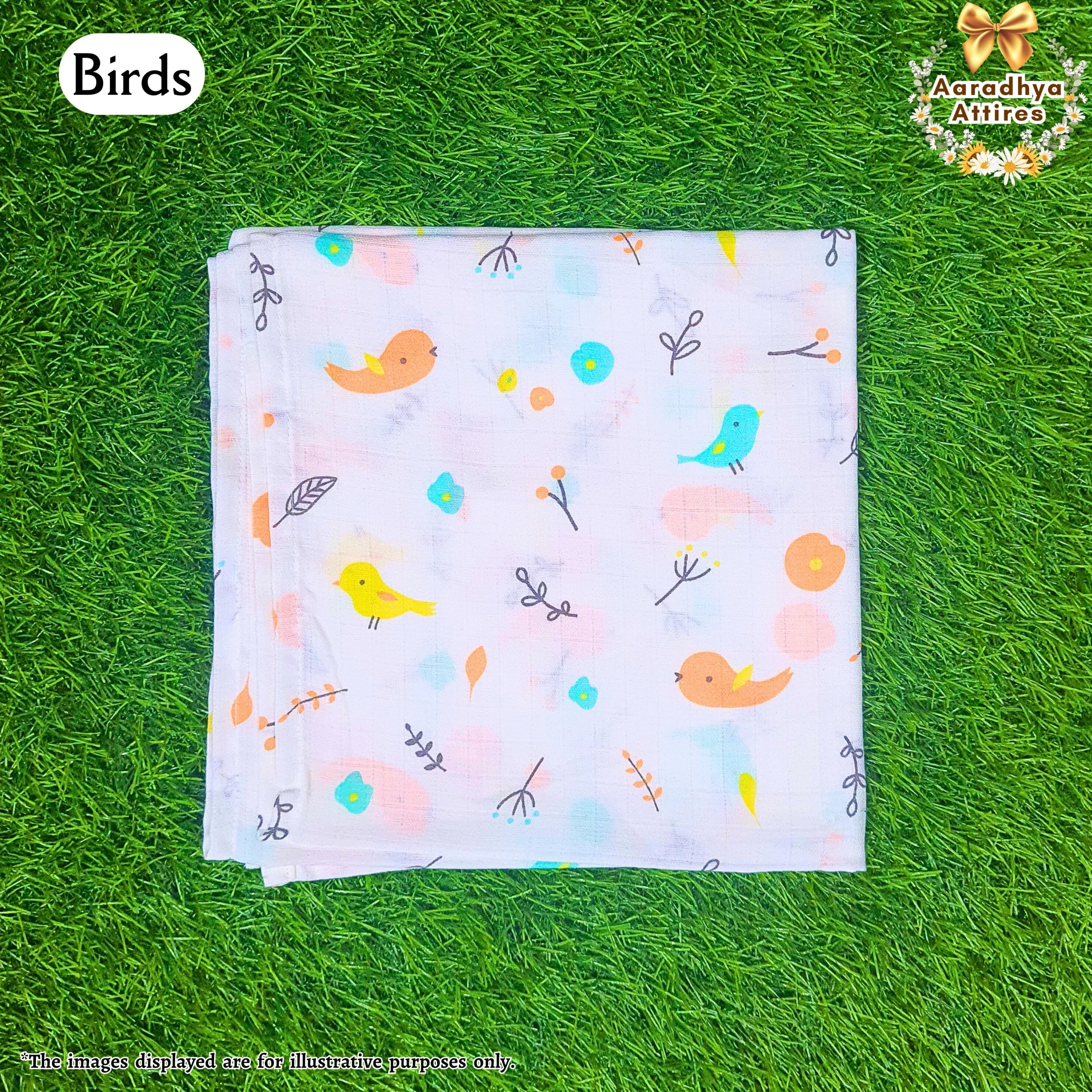 Swaddle - Birds - 100cm X 100cm