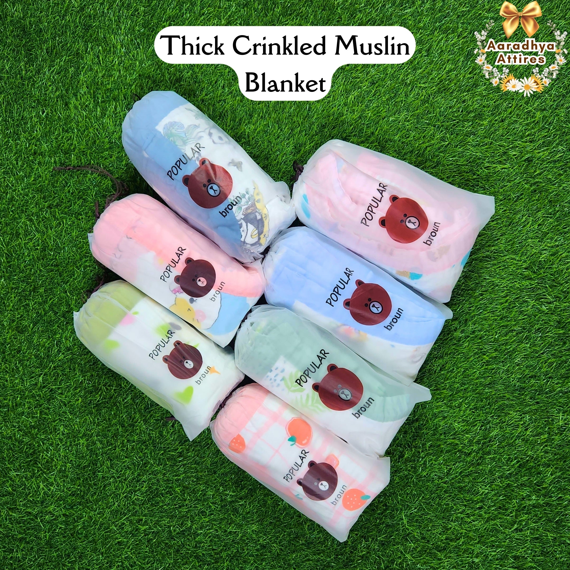 Imported Blanket - Red Apple -100 x 100 CM (6 Layered Organic Crinkled Muslin Cotton)