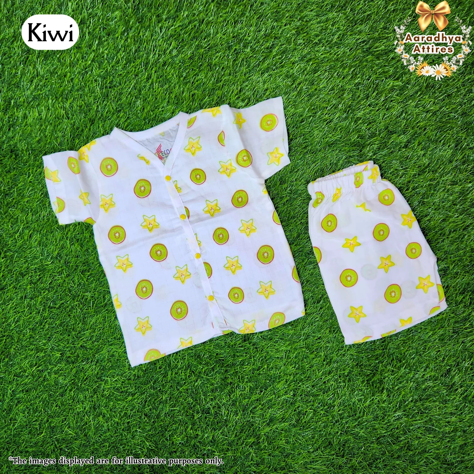 Co-Ord Set Half Sleeve & Short - Kiwi - 1-2 Years