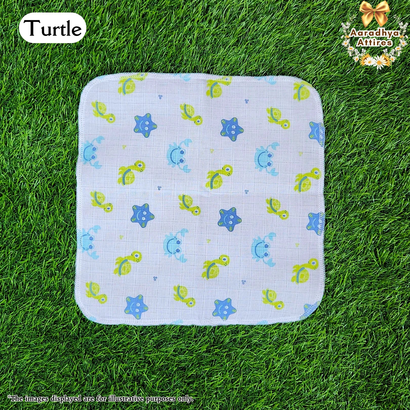 Wash Cloth - Turtle - 30cm X 30cm