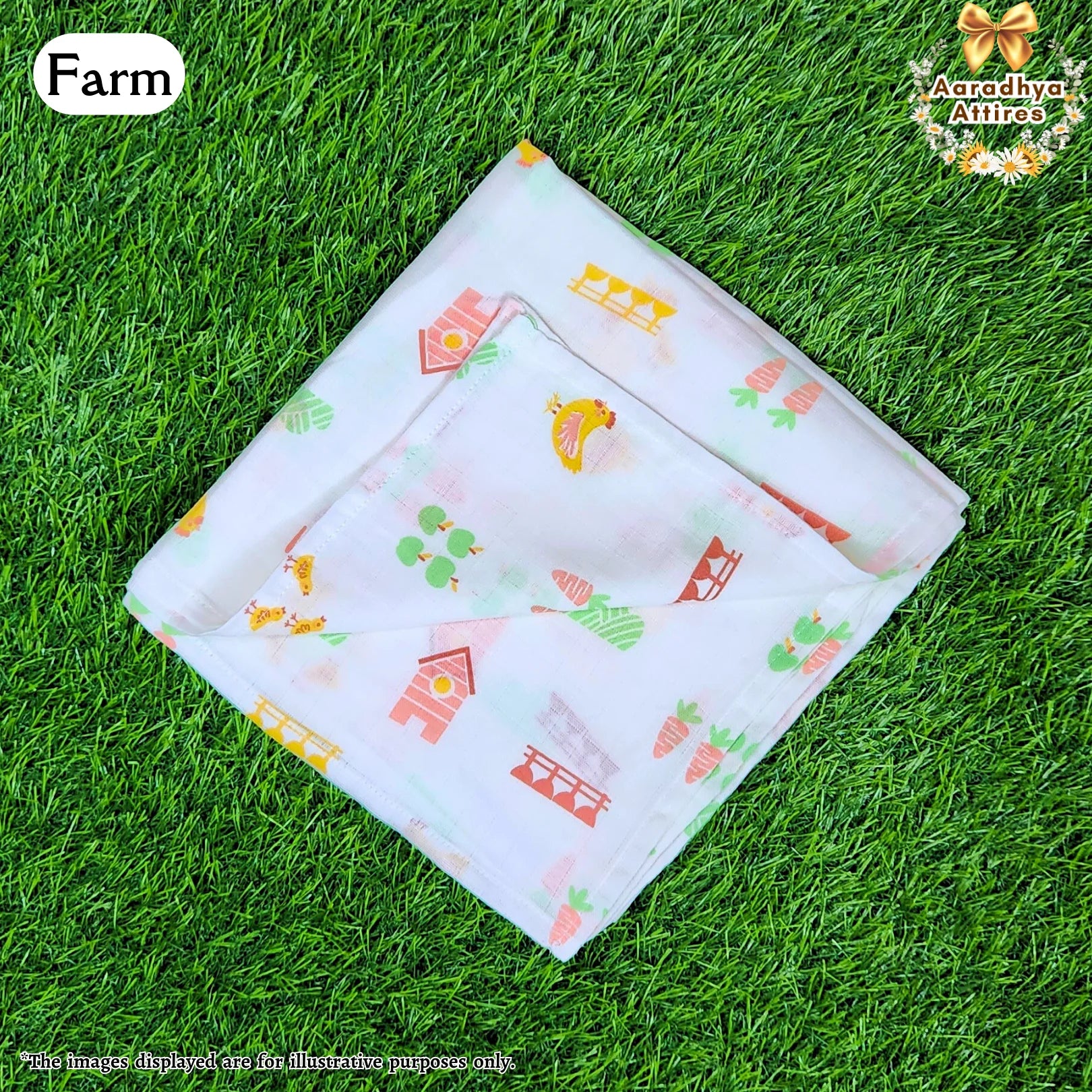 Swaddle - Farm - 100cm X 100cm