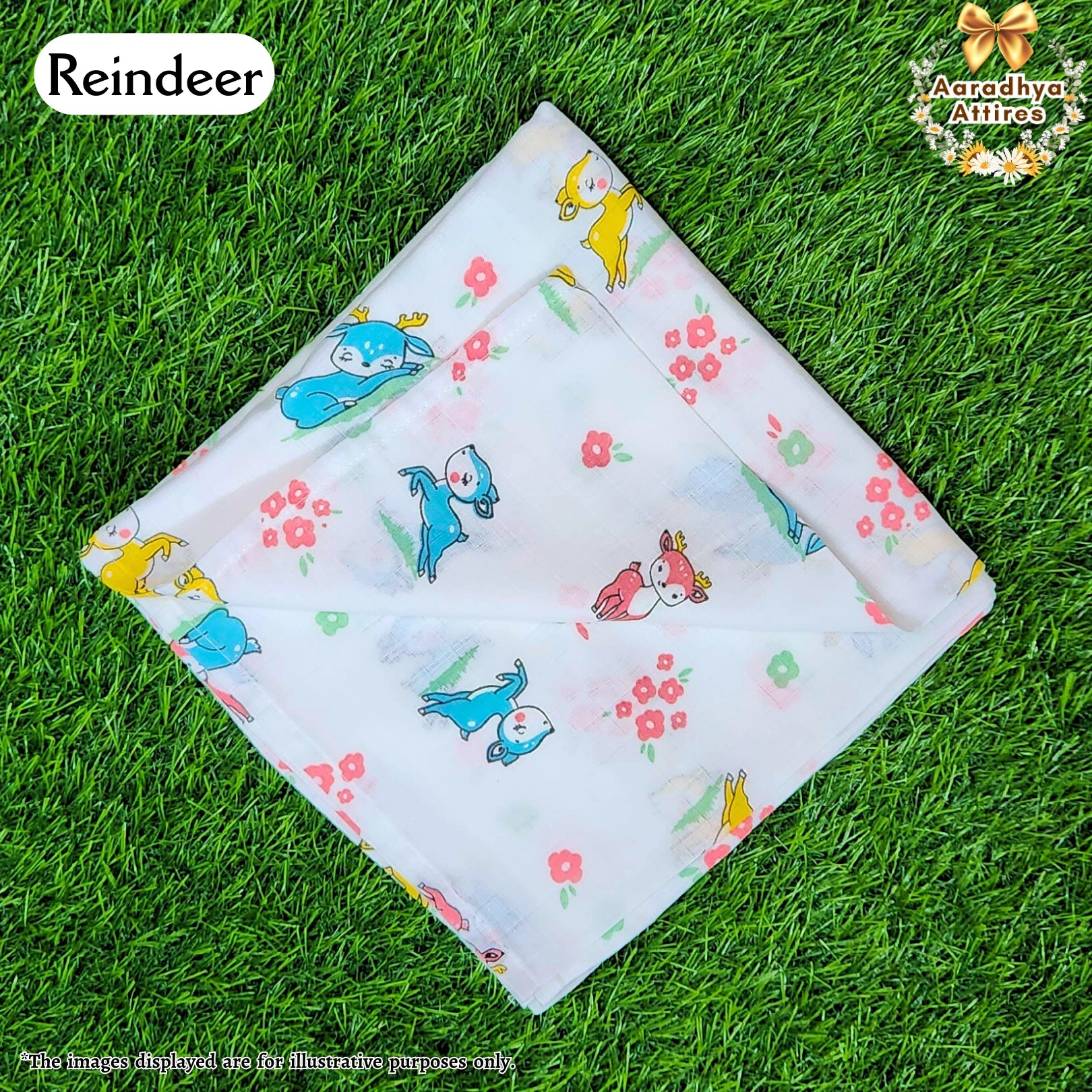 Swaddle - Reindeer - 100cm X 100cm