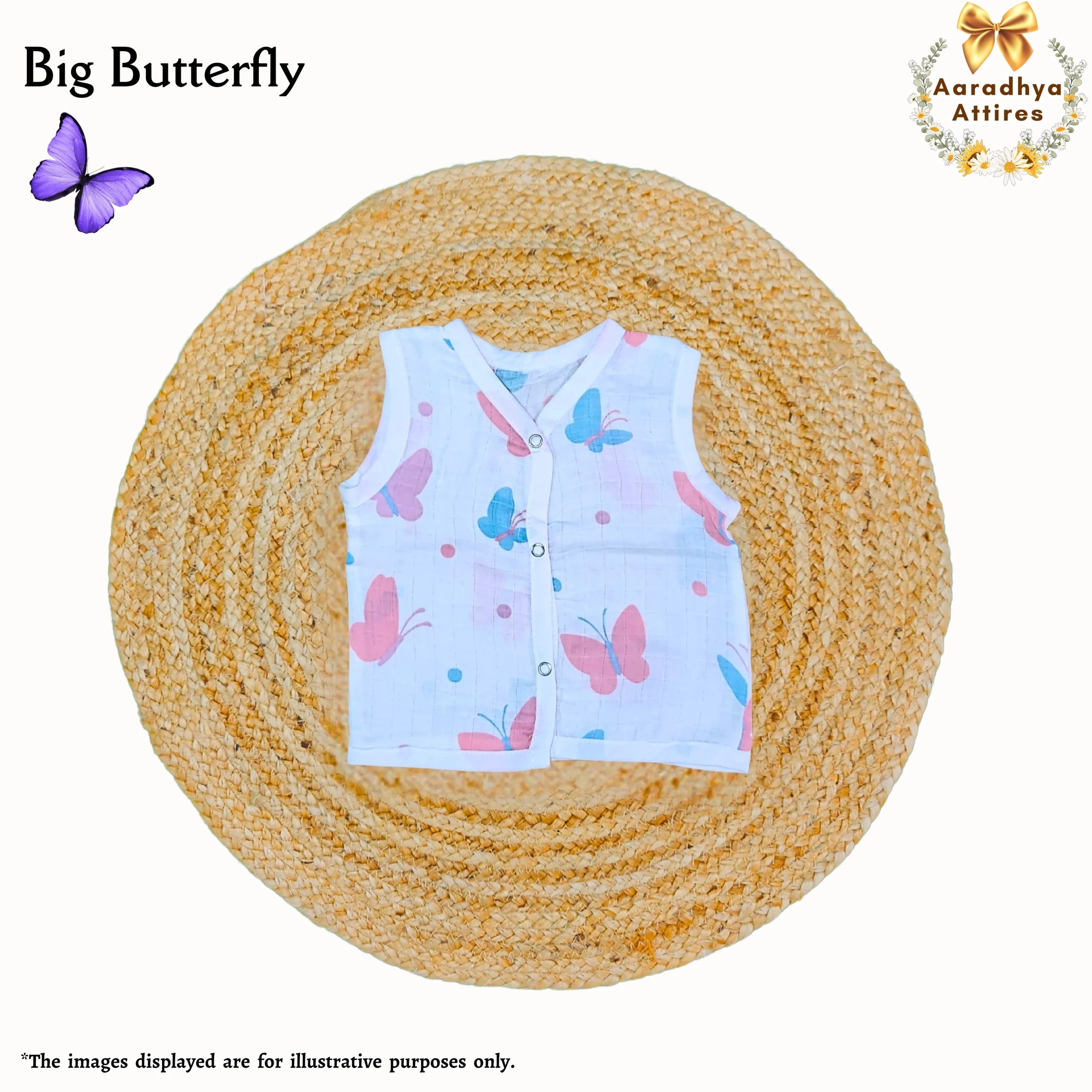 Button Jabla - Big Butterfly - 3-6 Month