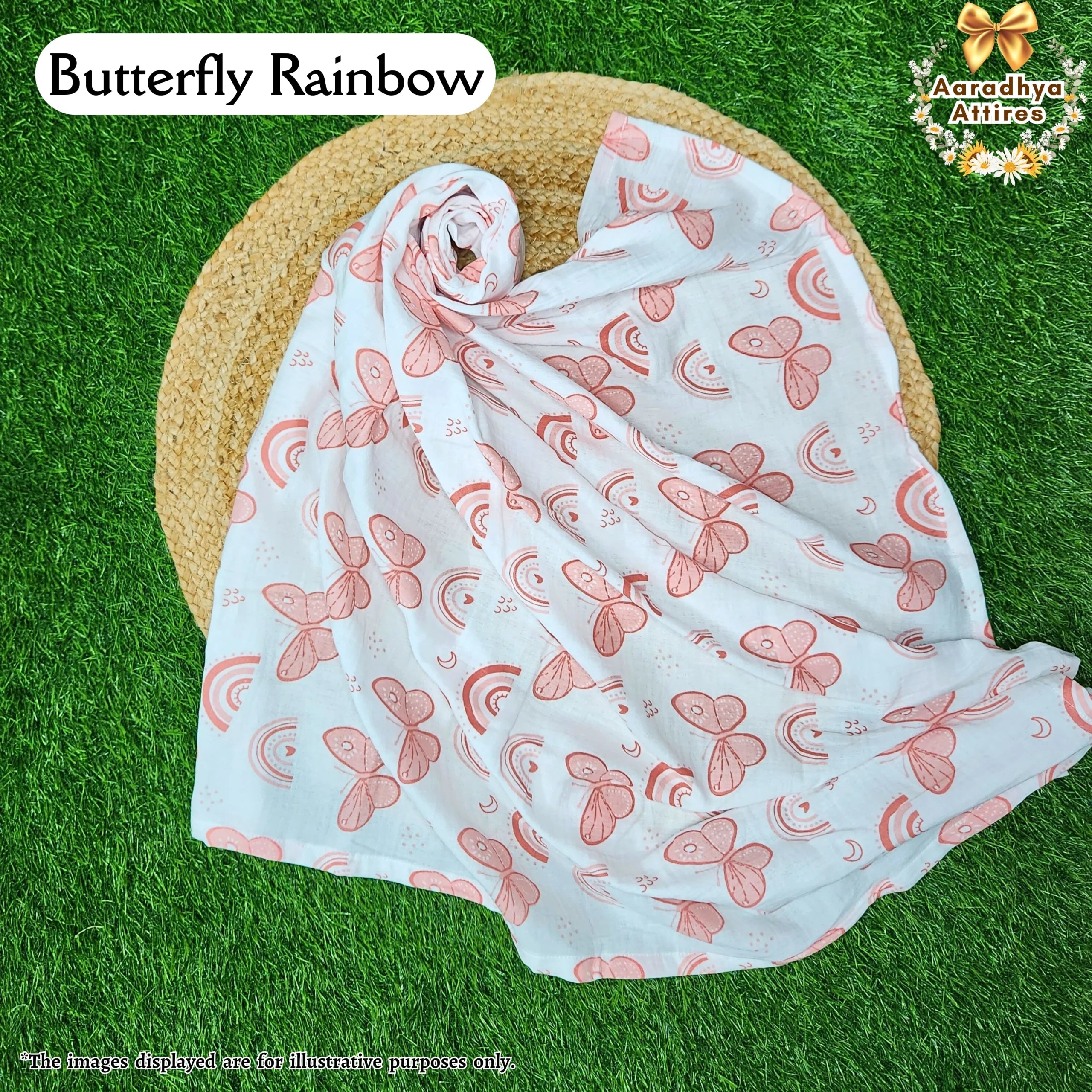 Mom Towel - Butterfly Rainbow - 90cm X 110cm