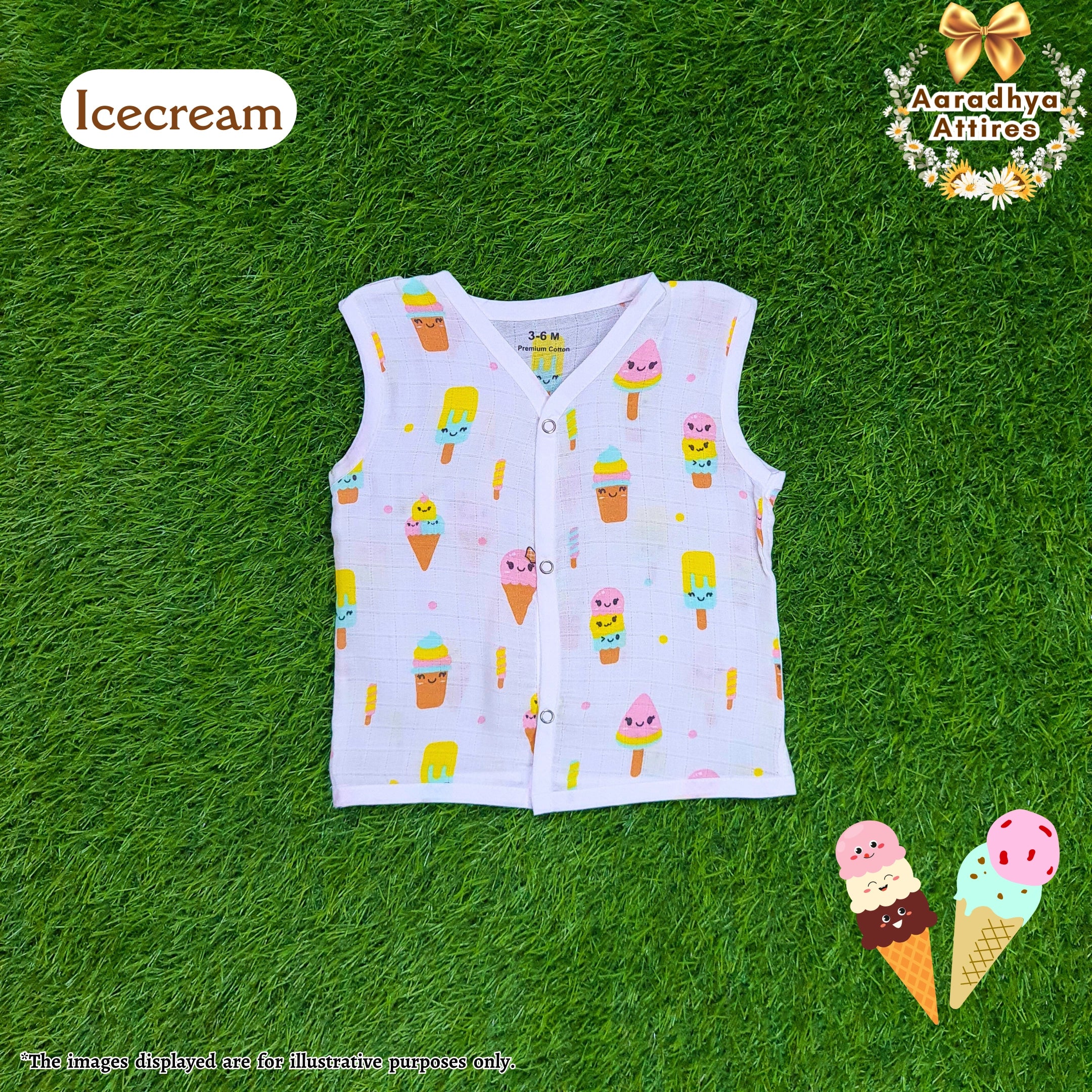 Button Jabla - Icecream - 3-6 Month