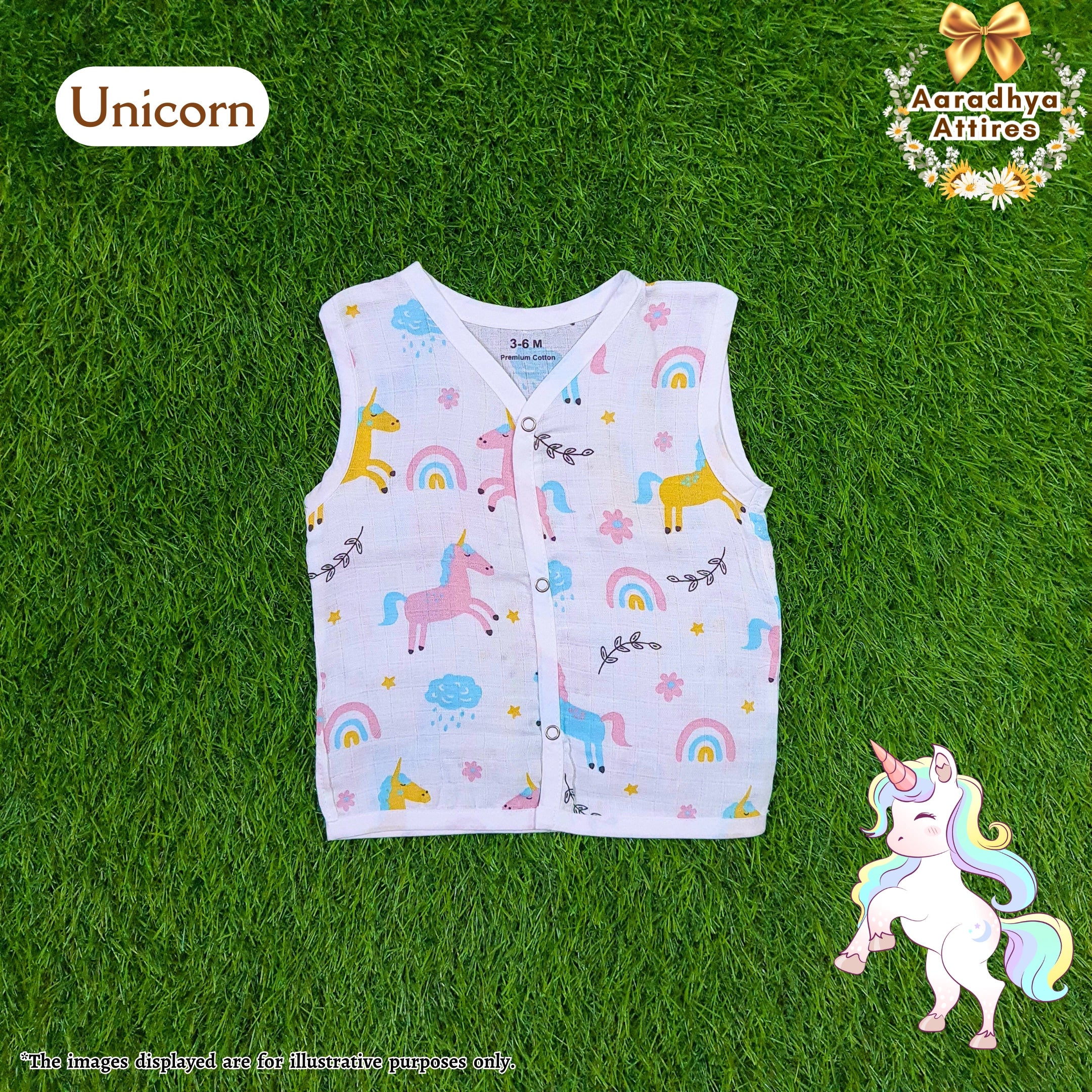 Button Jabla - Unicorn - 3-6 Month