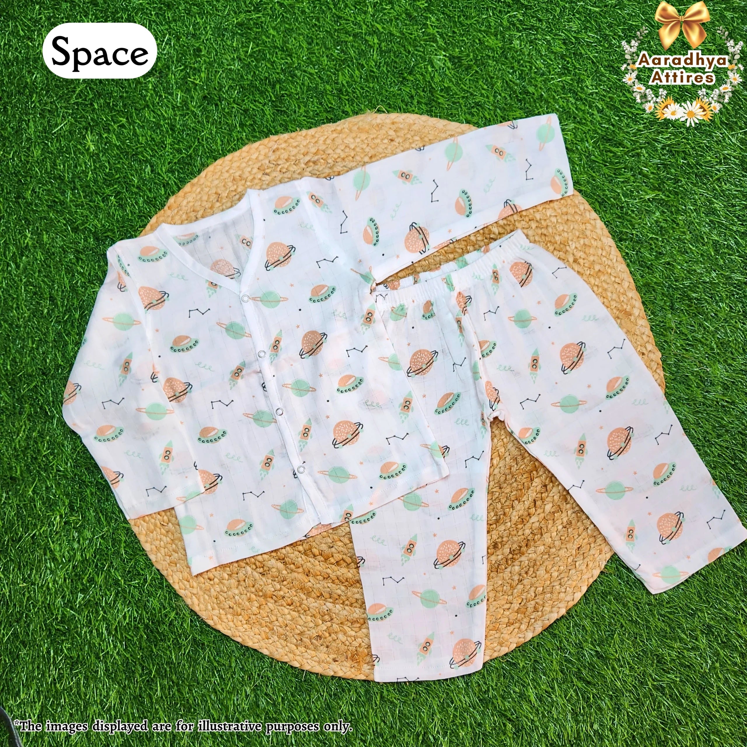 Co-Ord Set Full Sleeve & Pant - Space - 12-18 Month