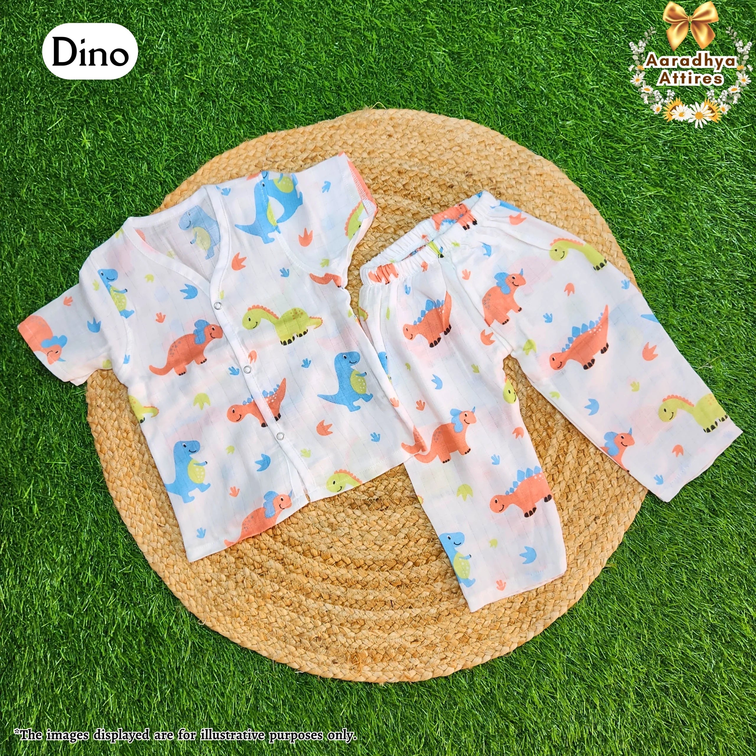 Co-Ord Set Half Sleeve & Pant - Dino - 9-12 Month