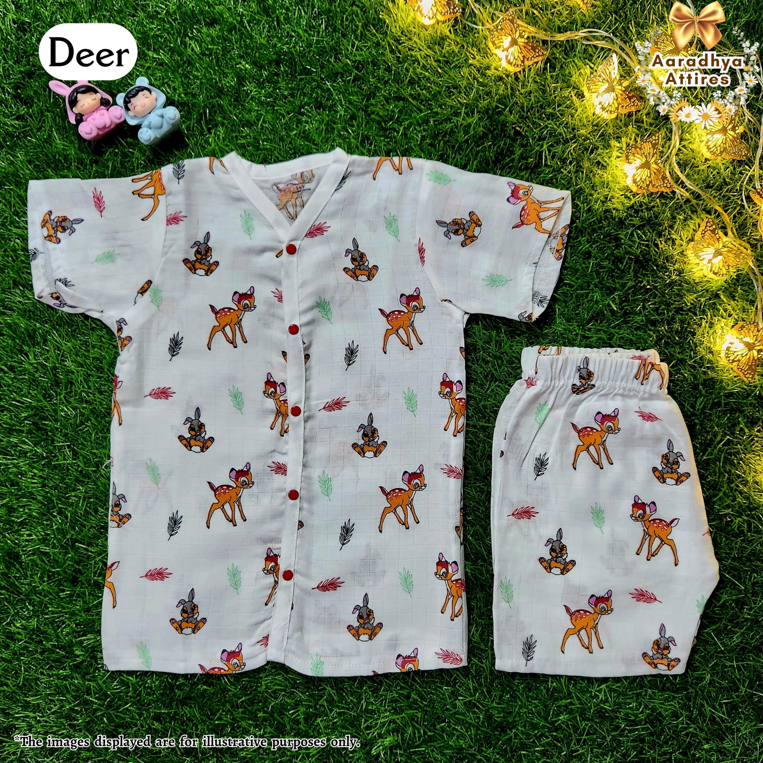 Co-Ord Set Half Sleeve & Short - Deer - 2-3 Years