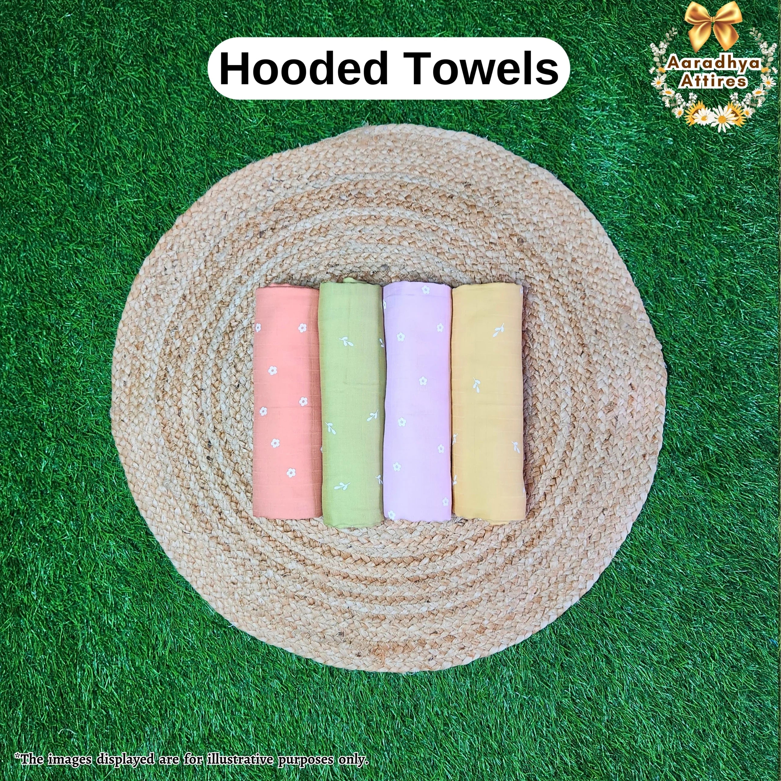 Hooded Towel - Orange - 70cm X 70cm