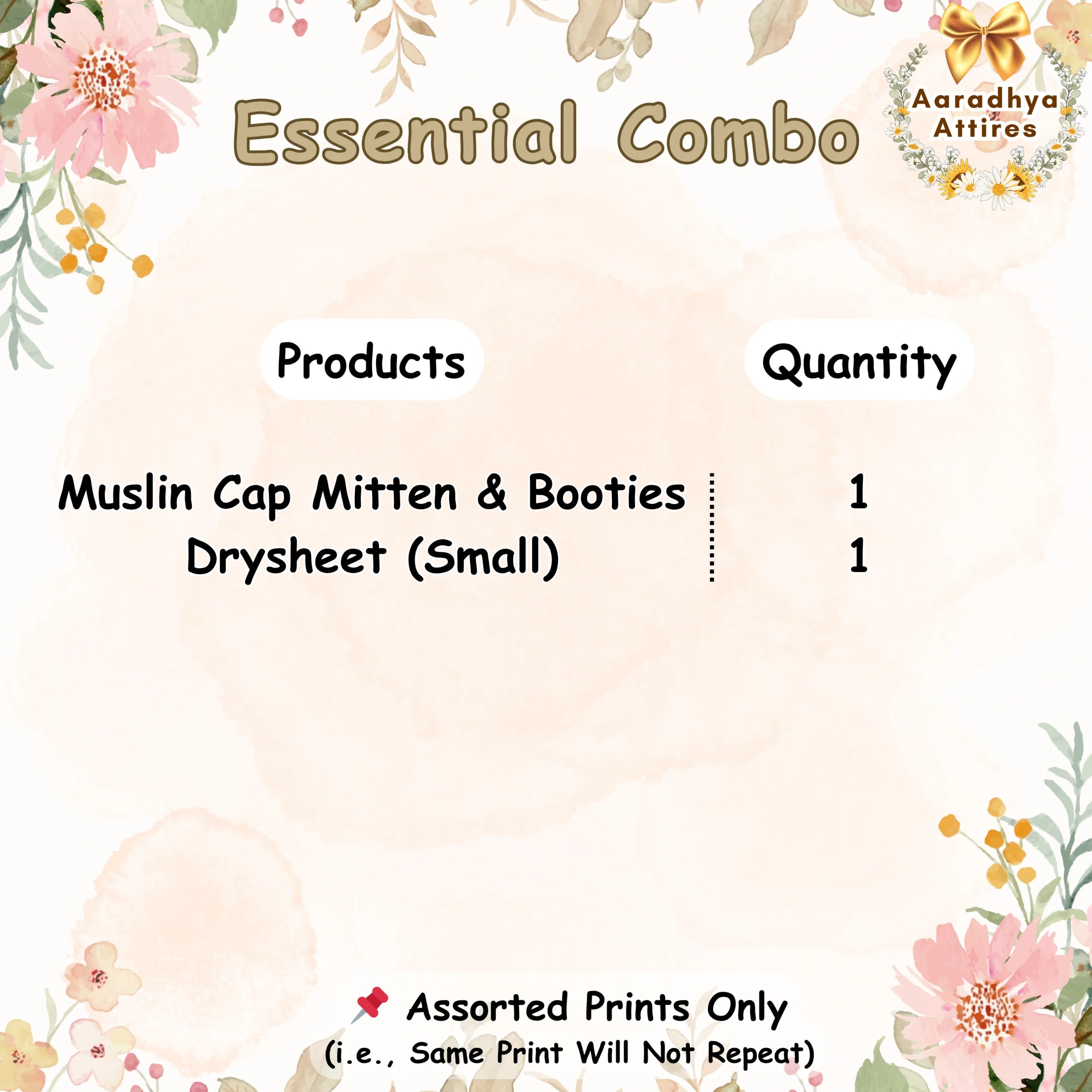 Essentials Combo - Hospital Bag (21 Products) (Assorted Prints Only)