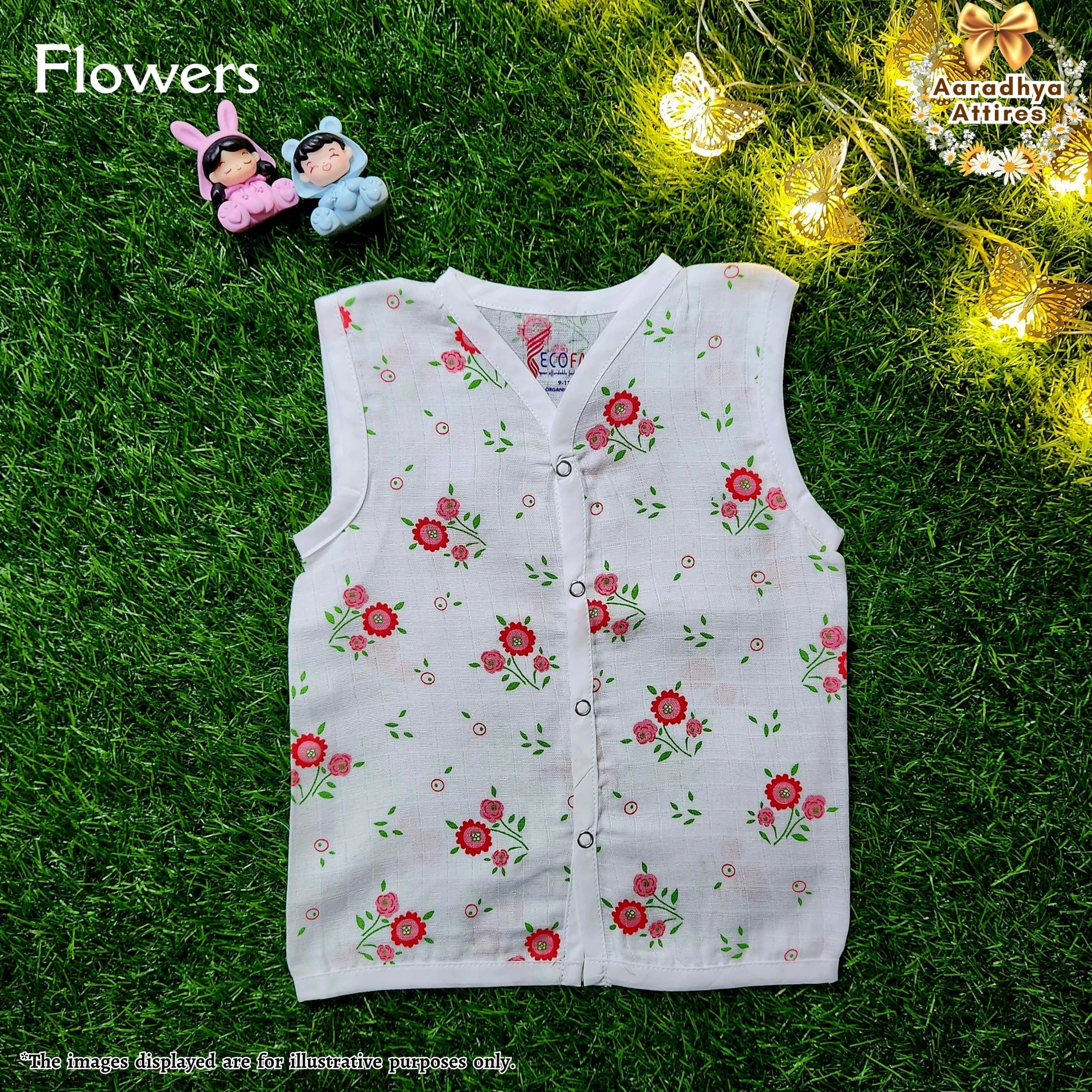 Button Jabla - Flowers - 6-9 Month