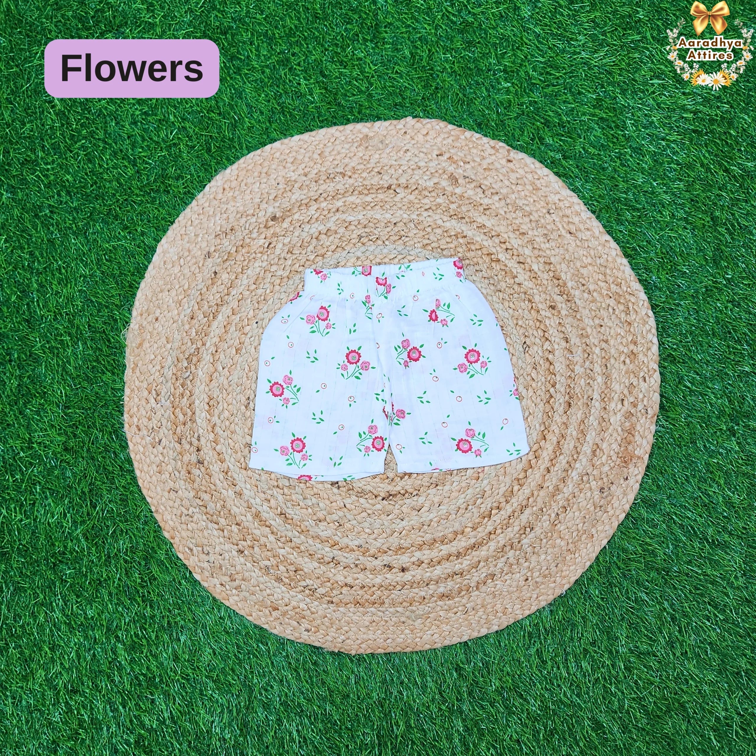 Shorts - Flowers - Newborn