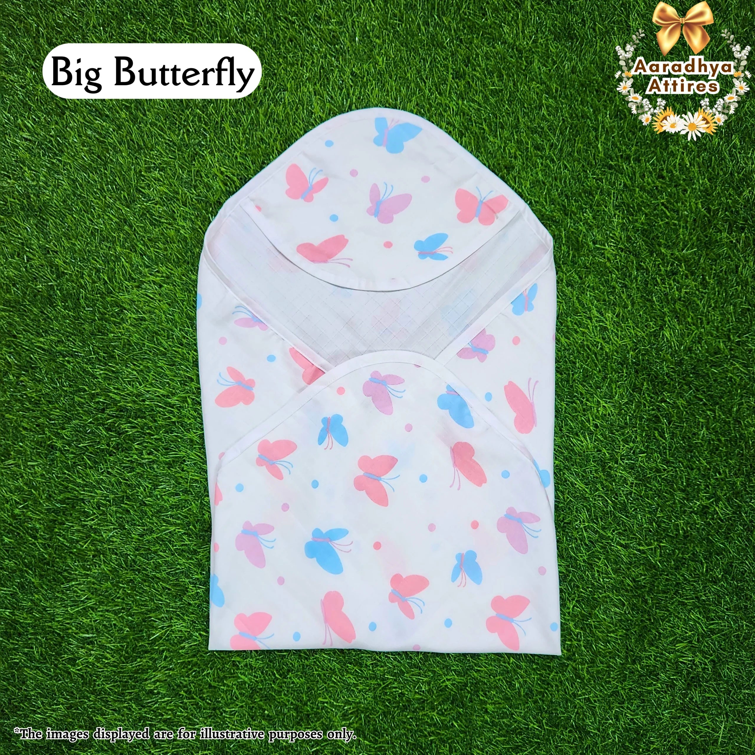 Hooded Towel - Big Butterfly - 70cm X 70cm