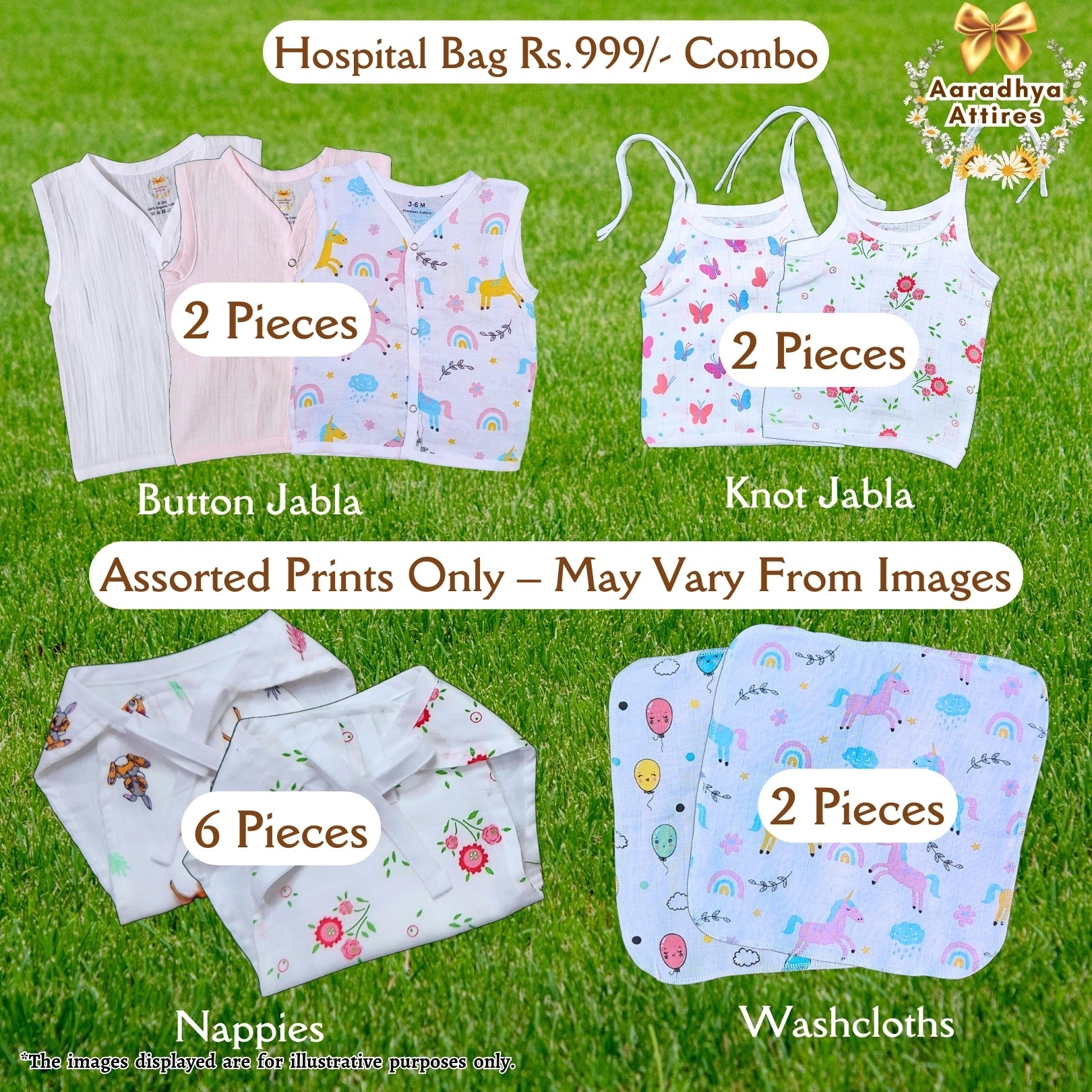 Starter combo - Hospital Bag (12 Products) (Assorted Prints Only)