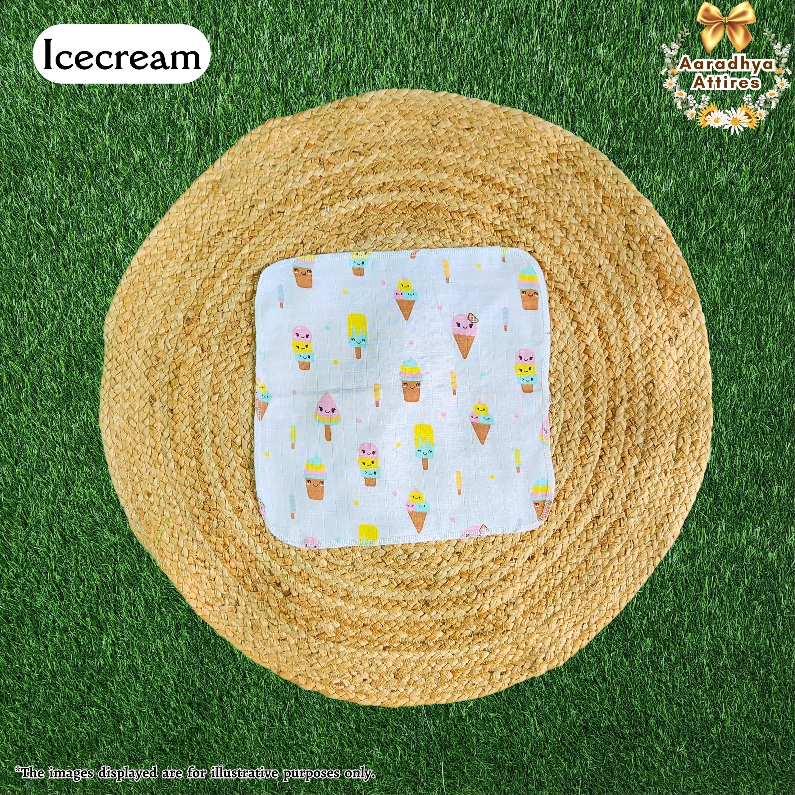 Wash Cloth - Icecream - 30cm X 30cm