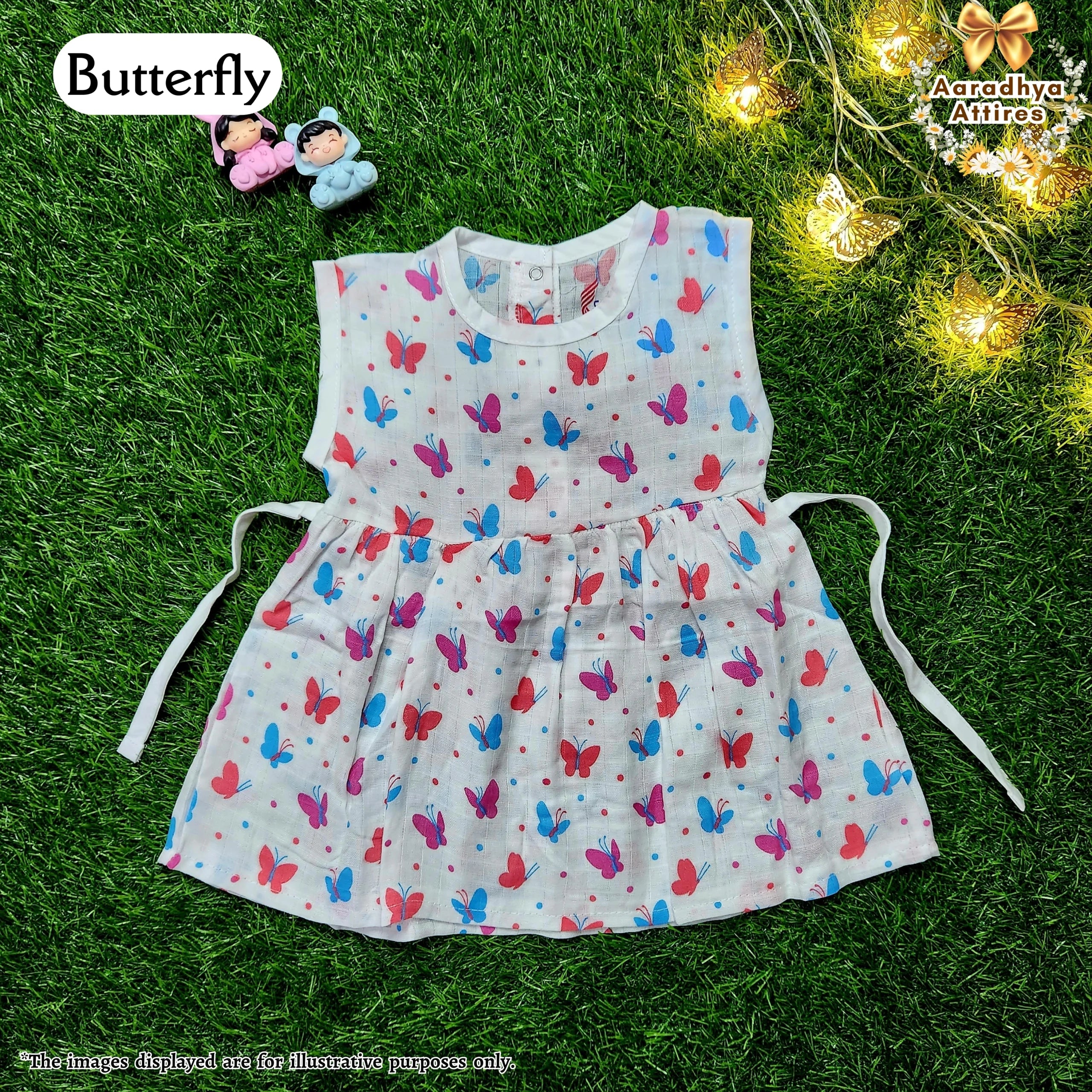Knot Frock - Butterfly - 1-2 Years .