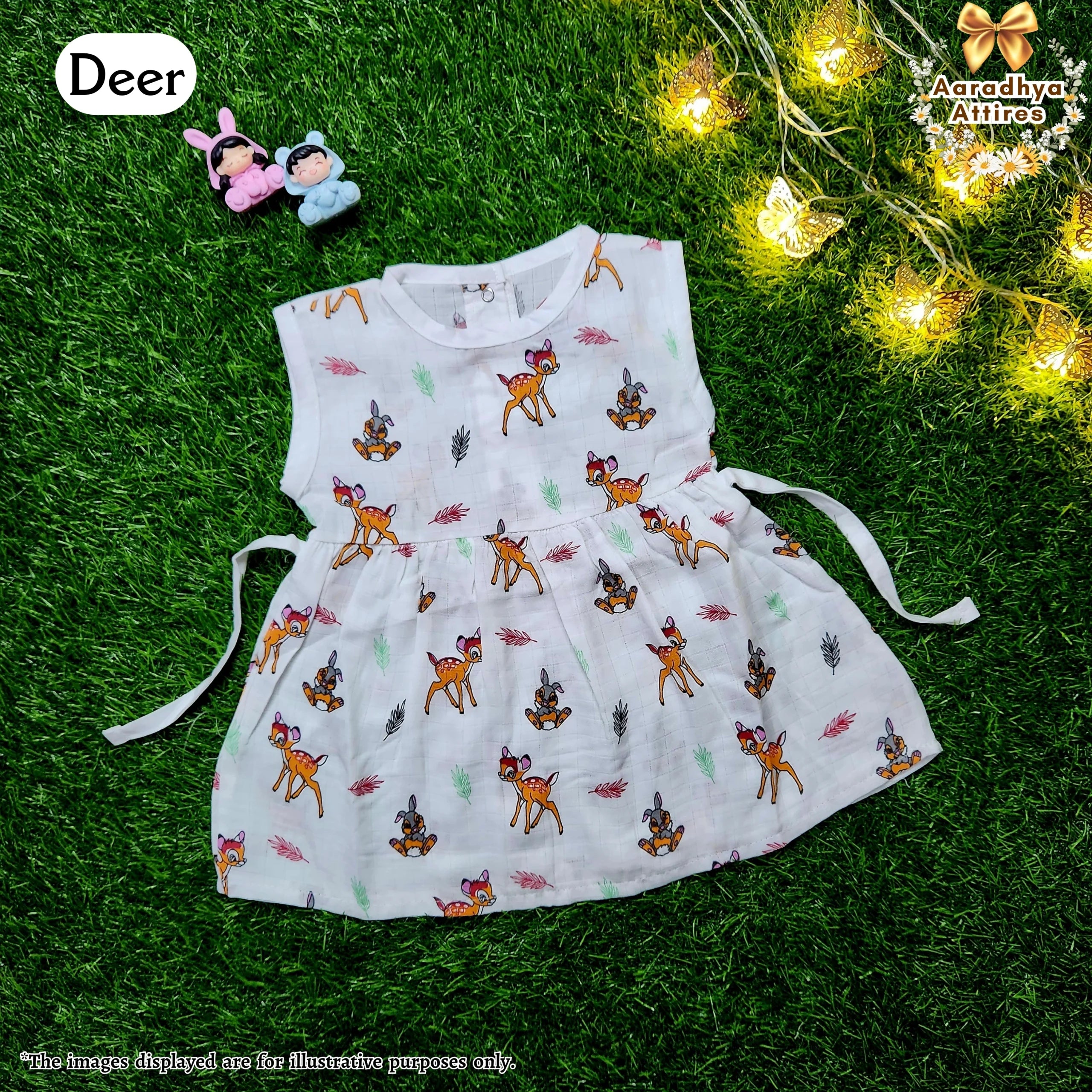 Knot Frock - Deer - 1-2 Years .