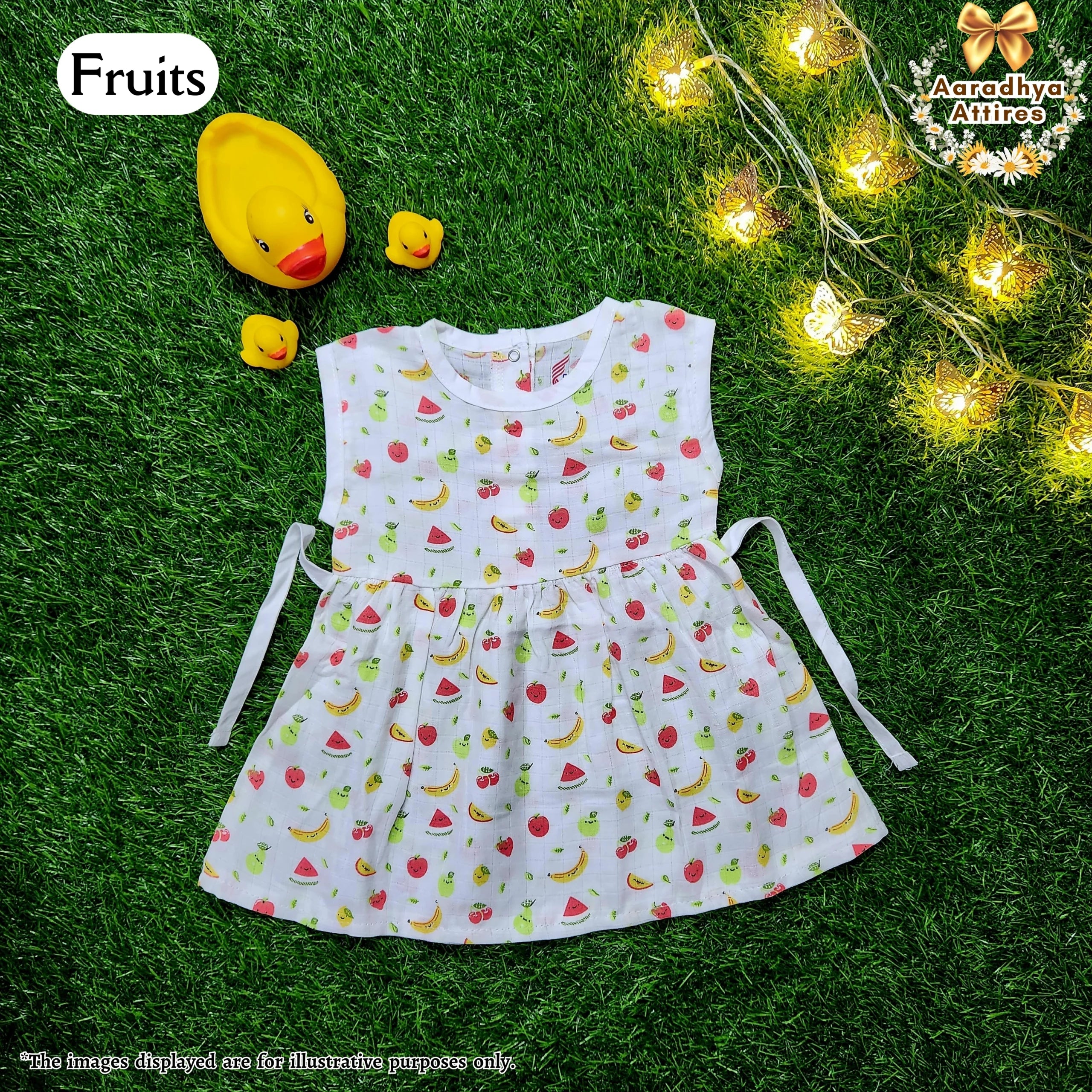 Knot Frock - Fruits - 3-6 Month .
