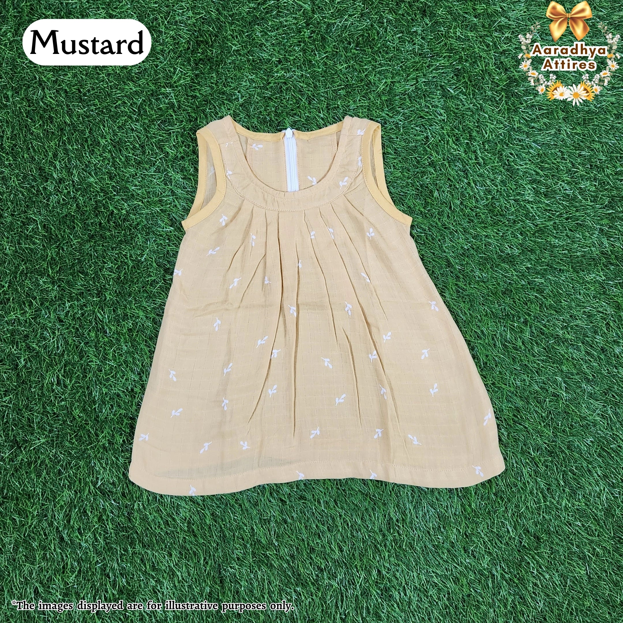 Zip Frock - Mustard. (1-2 Years)