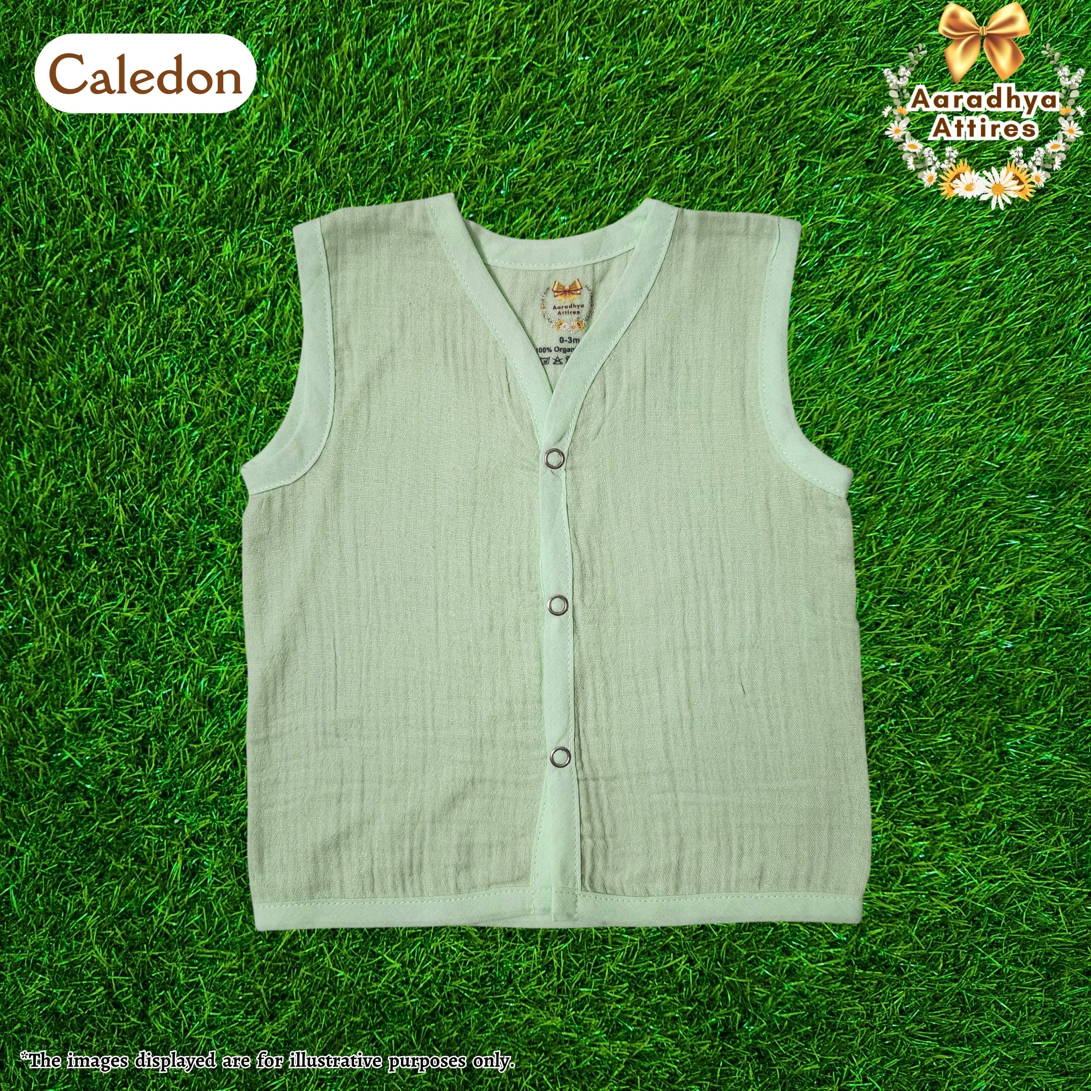 Button Jabla - Caledon (Organic Crinkled Muslin Cotton) (9-12 Month)