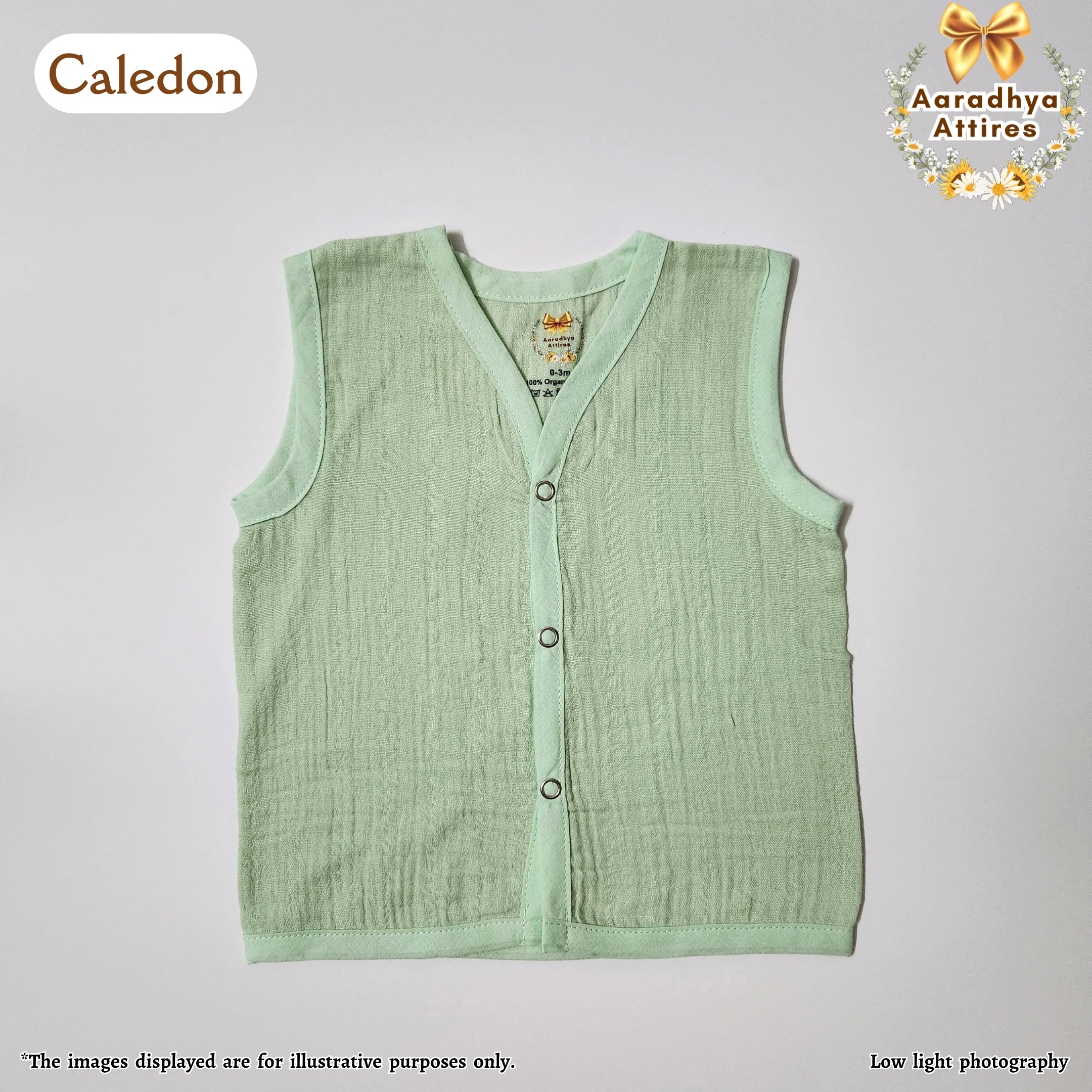 Button Jabla - Caledon (Organic Crinkled Muslin Cotton) (6-9 Month)