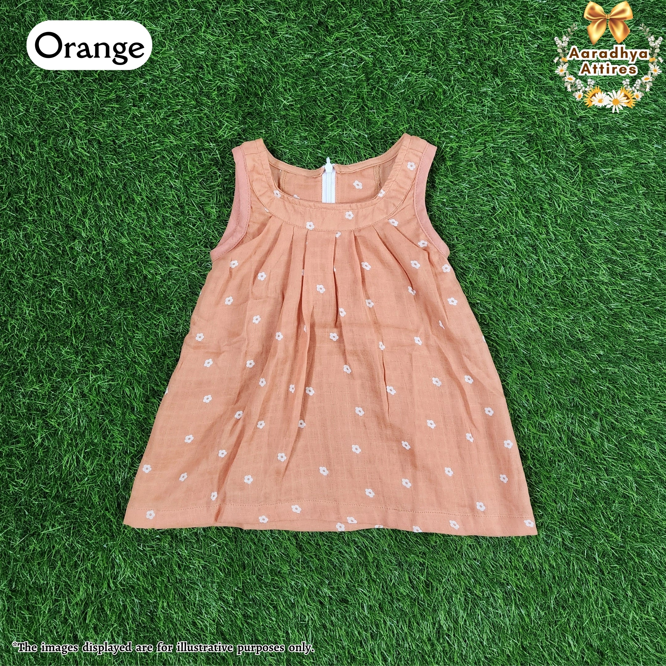 Zip Frock - Orange. (1-2 Years)