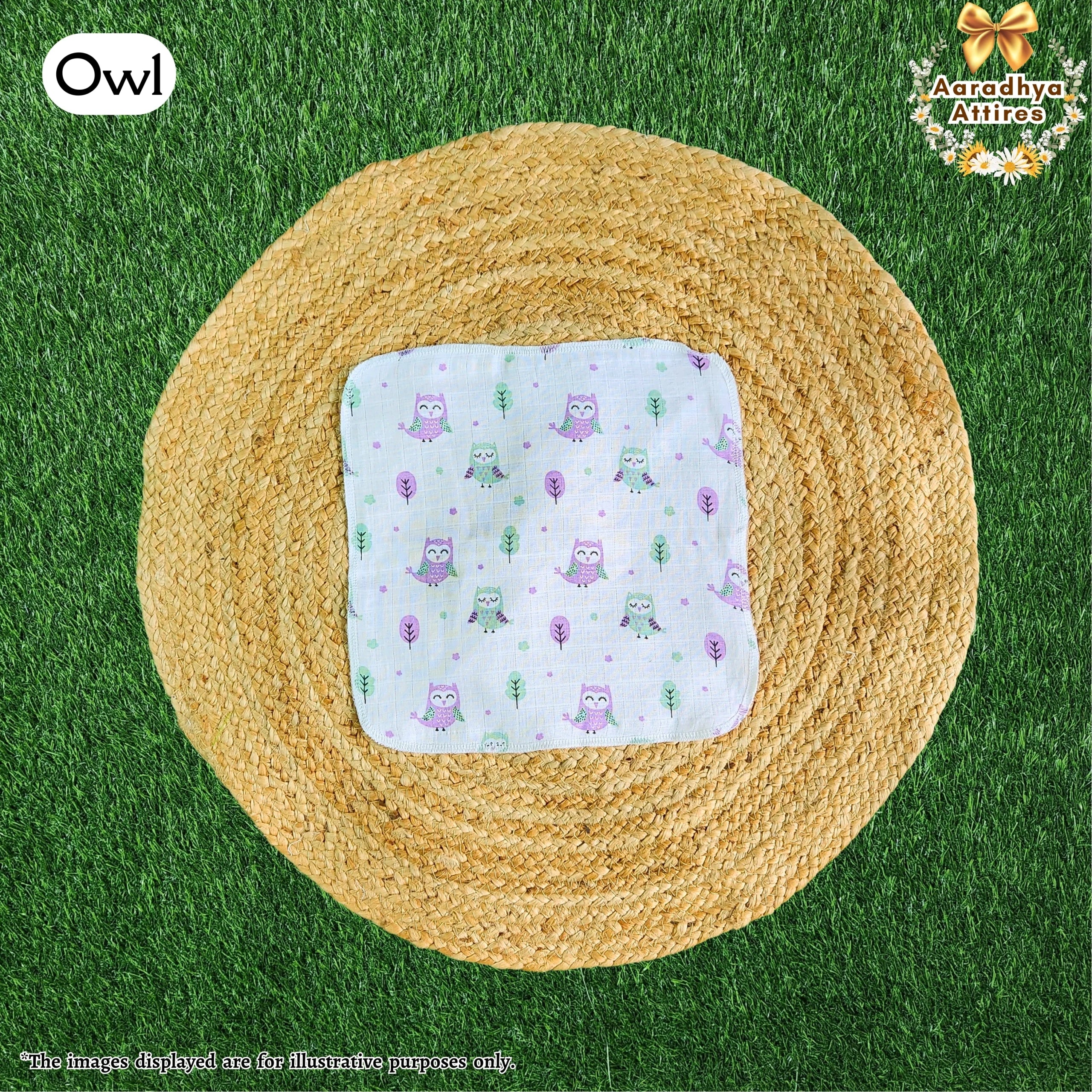 Wash Cloth - Owl - 30cm X 30cm