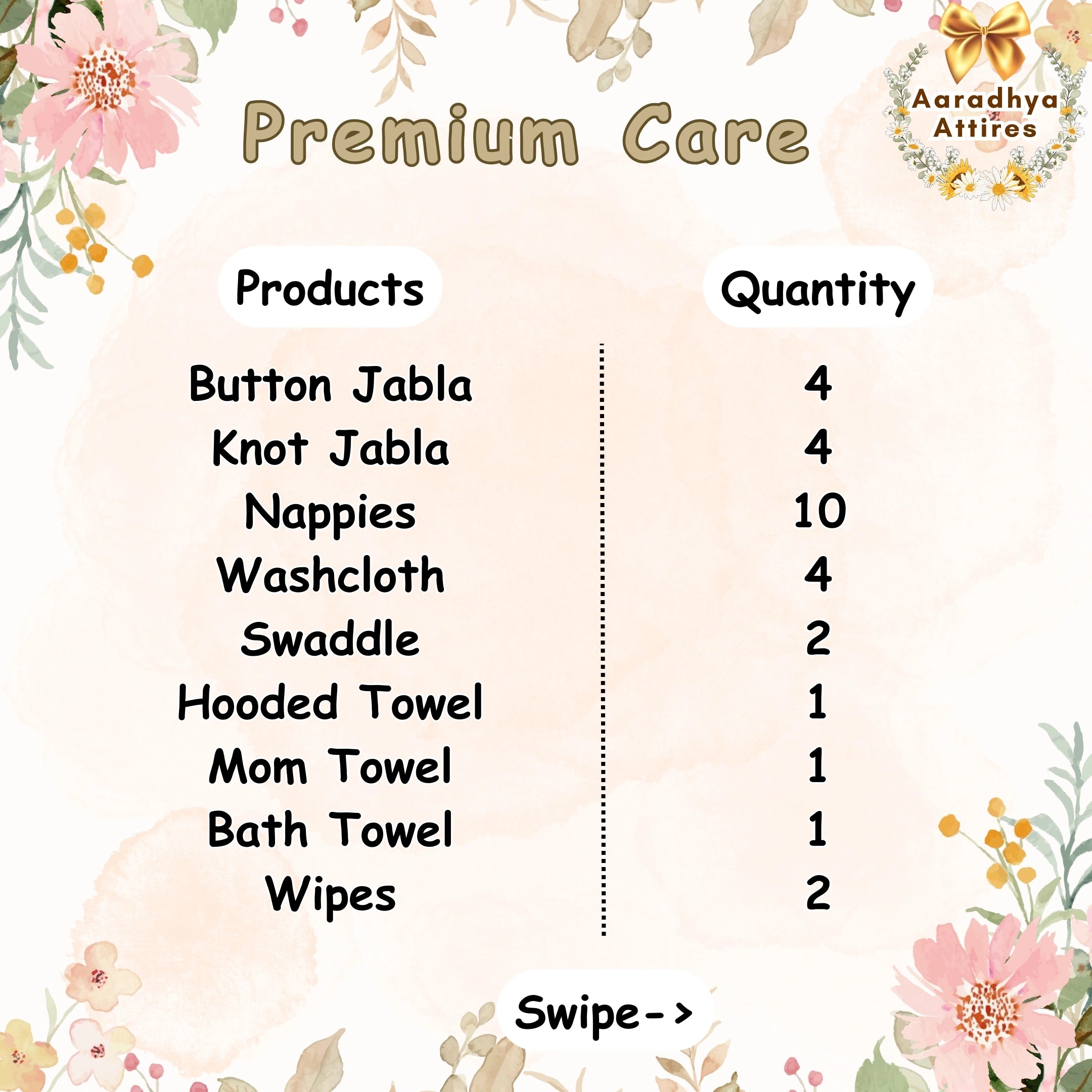Premium Care Combo - Hospital Bag (32 Products) (Assorted Prints Only)
