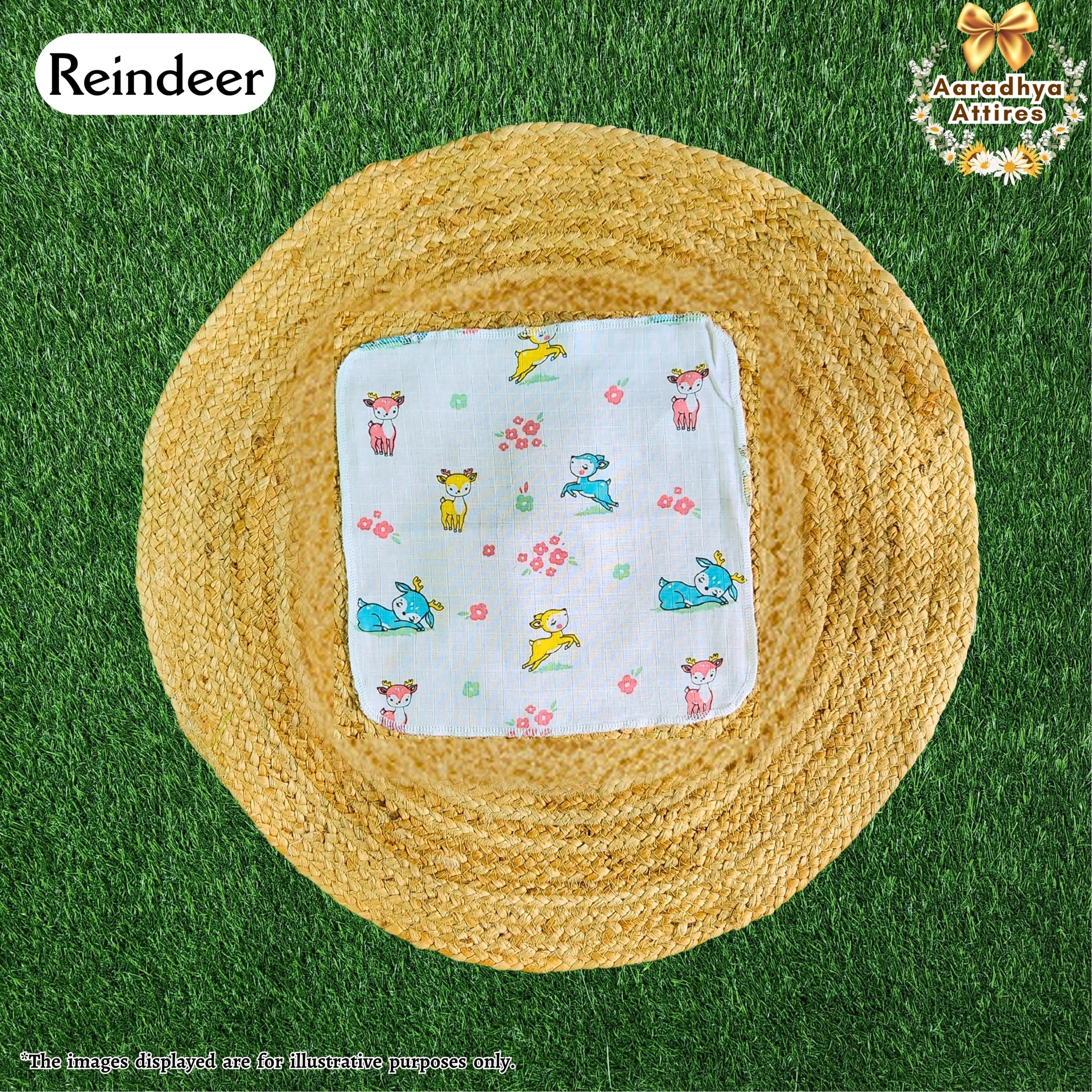 Wash Cloth - Reindeer - 30cm X 30cm