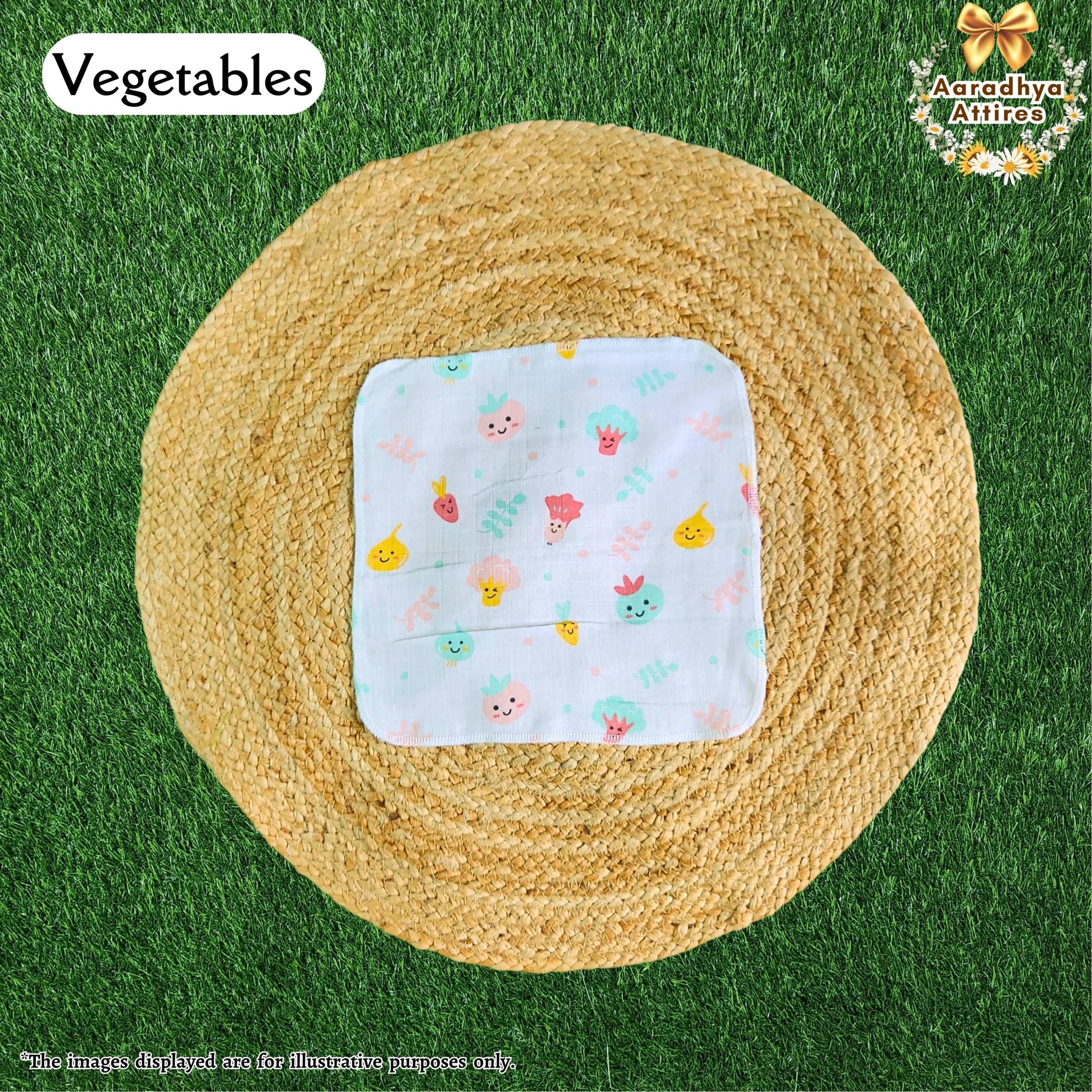 Wash Cloth - Vegetables - 30cm X 30cm