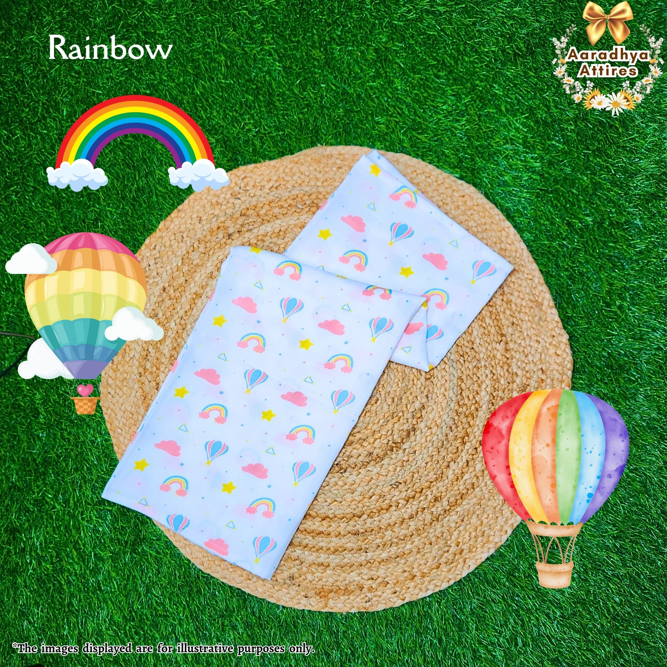 Baby Bath Towel - Rainbow - 145cm X 70cm