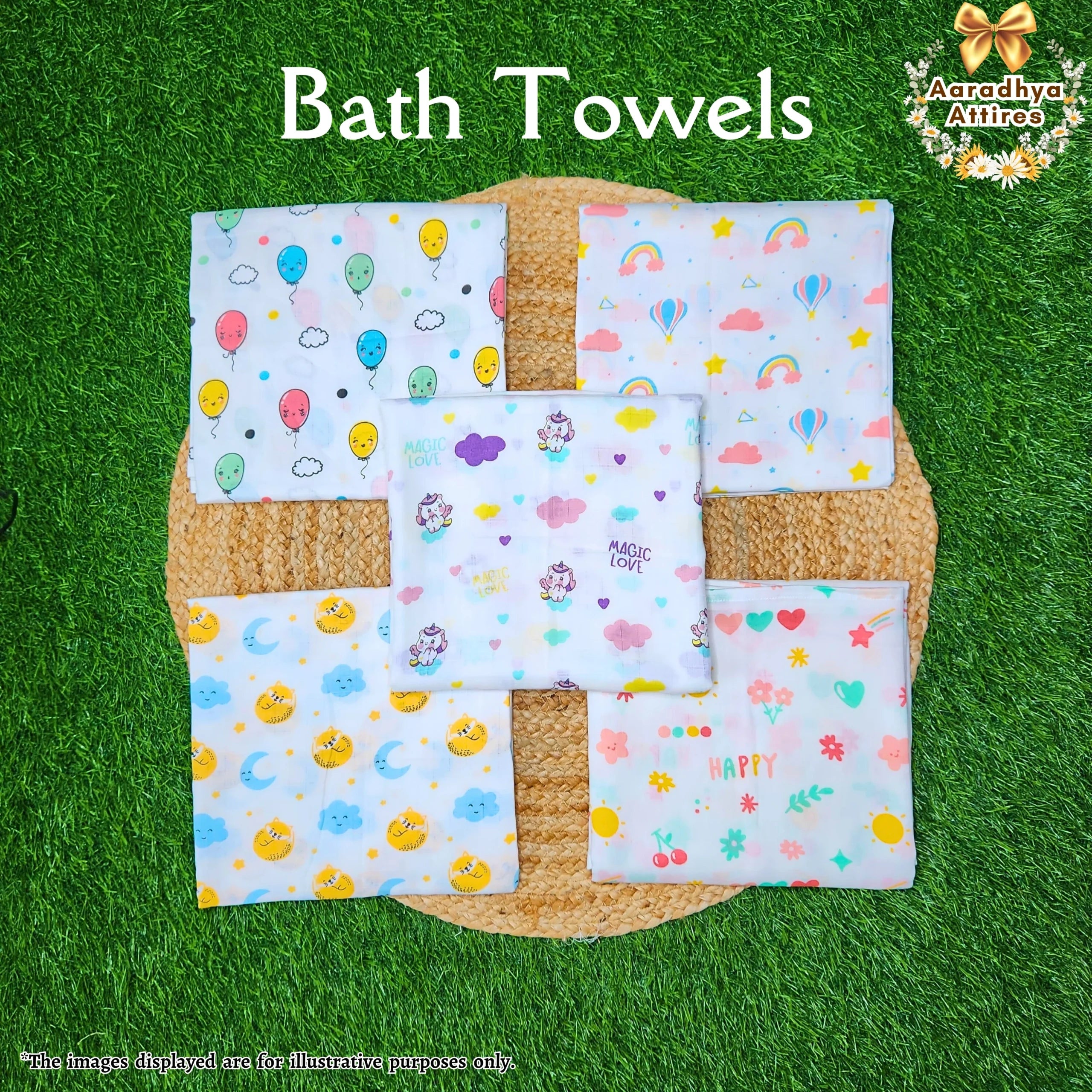 Baby Bath Towel - IceCream Stack - 145cm X 70cm