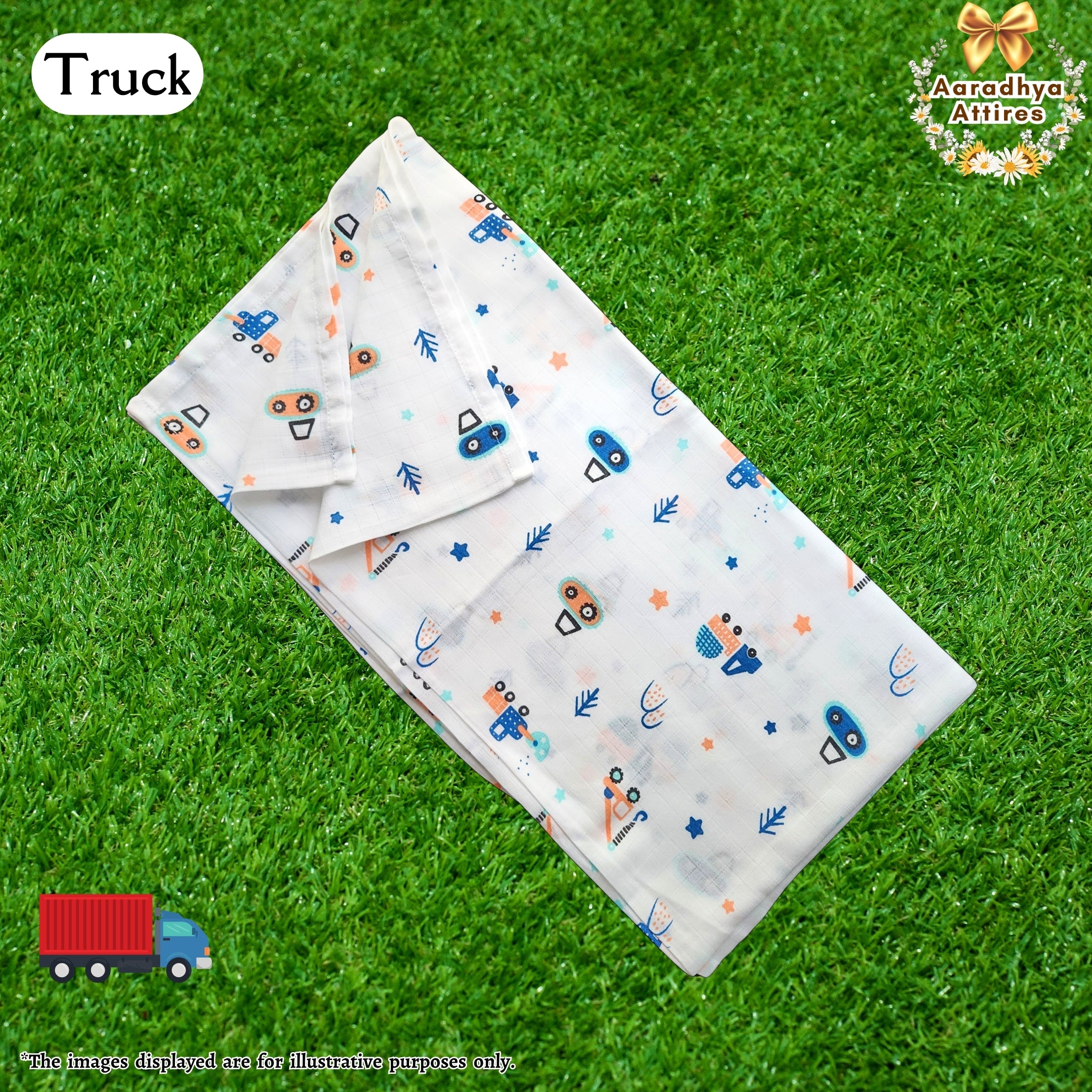 Swaddle - Truck - 100cm X 100cm